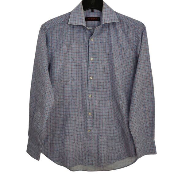 Etro Milano Button Down Shirt Mens Size 39 Multicolored Cotton Long Sleeve - Picture 2 of 7
